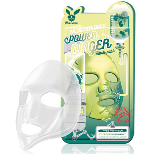 Тканевая маска для лица с экстрактом центеллы Elizavecca Centella Asiatica Deep Power Ringer Mask Pack, 23мл