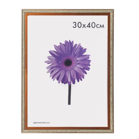 Рамка премиум 30*40см, пластик, багет 22 мм, &quot;Rosa&quot;, бронза,