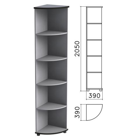 Шкаф (стеллаж) угловой &quot;Монолит&quot; (ш390*г390*в2050 мм), 4 пол