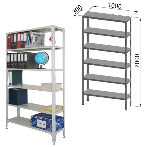 Стеллаж металлический УНИВЕРСАЛ (в2000*ш1000*г300мм), 6 поло