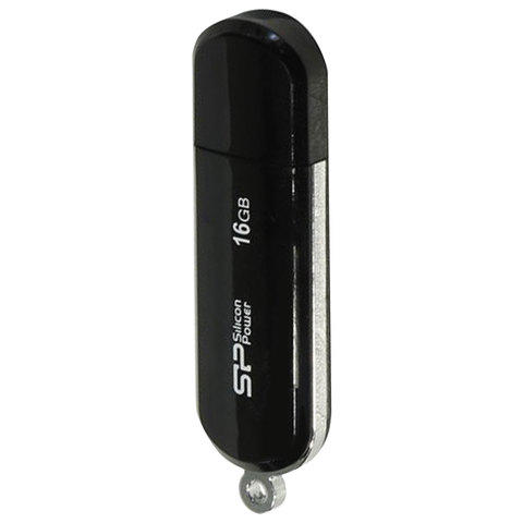 Флэш-диск 16GB SILICON POWER LuxMini 322 USB 2.0, черный, SP