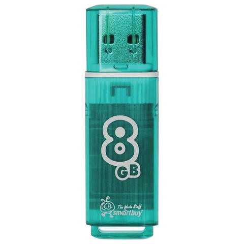 Флэш-диск 8GB SMARTBUY Glossy USB 2.0, зеленый, SB8GBGS-G