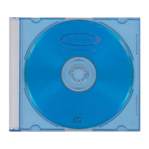 Диск DVD+RW(плюс) VERBATIM 4,7Gb 4x Color Slim Case 43297 (ш