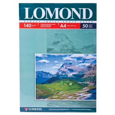Фотобумага LOMOND для струйной печати А4, 140 г/м2, 50л, одн