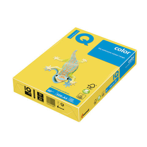 Бумага IQ color А4, 80 г/м, 500 л., интенсив канареечно-желт