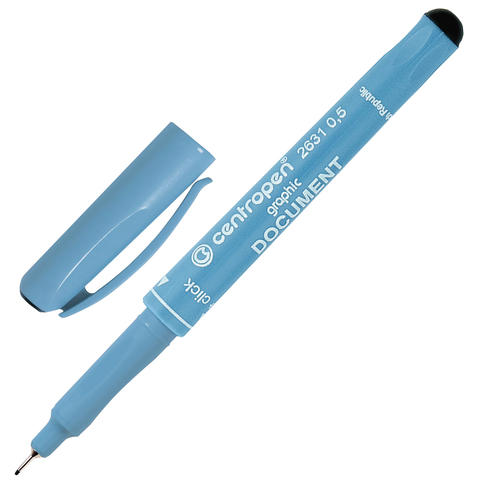 Ручка капиллярная CENTROPEN Document, трехгранная, толщина п