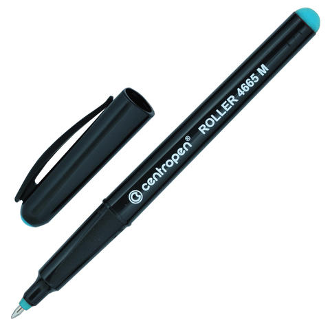 Ручка-роллер CENTROPEN, трехгранная, корпус черный, узел 0,7