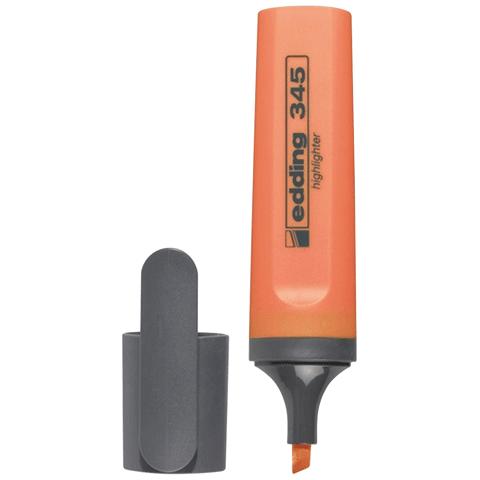 Текстмаркер EDDING 345, 2-5мм, скошенный наконечник, оранжев