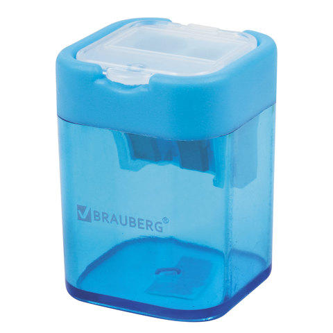 Точилка BRAUBERG PEAK с контейнером, пластиковая, прямоуголь
