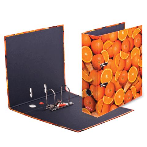 Папка-регистратор HERLITZ &quot;Апельсины&quot;, ламинированный картон
