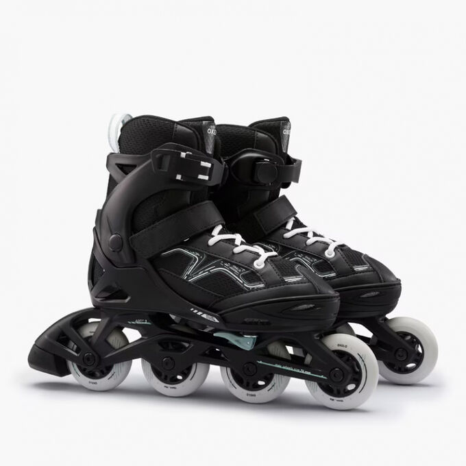 DECATHLON Роликовые коньки раздвижные  детские чёрные Oxelo