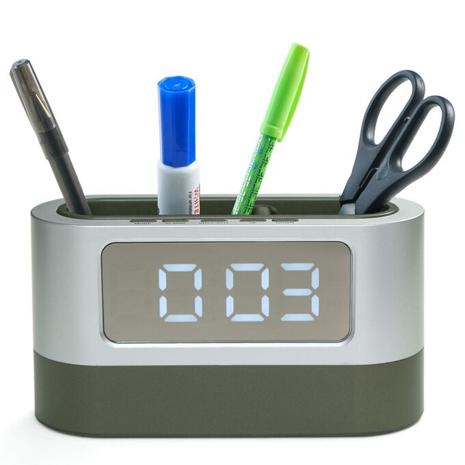 СИМА-ЛЕНД Часы - органайзер электронные с будильником, настольные, с календарем, секундомером, 3ААА