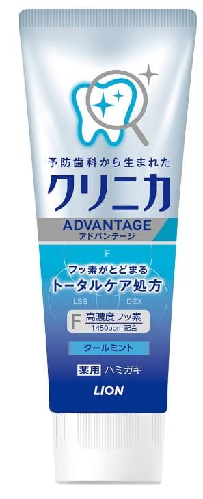 Зубная паста Lion Clinica Advantage+Whitening Clear Mint, 130 г. Япония