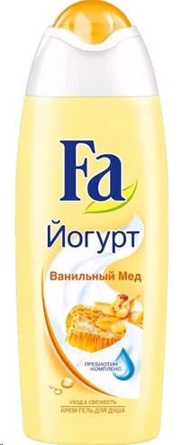 Fa Йогурт гель д/душа кремов. 250мл очищ. д/в тип.кожи ванильн.мед флакон 1шт 10шт 1905370 008020