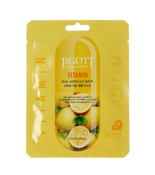 Jigott Vitamin Real Ampoule Mask Ампульная маска с экстрактом витамин 27мл