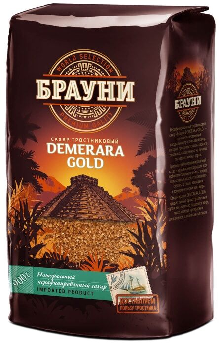 Без бренда Сахар тростниковый Брауни Demerara Gold 900г