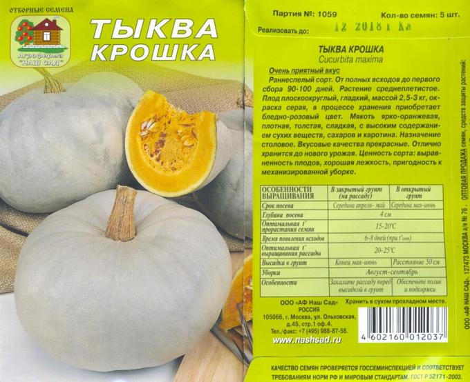 Тыква сорта с фото и названиями
