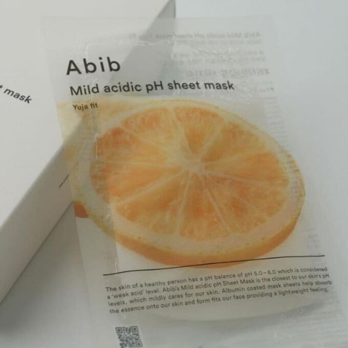 Abib Маска тканевая для лица осветляющая слабокислотная с юдзу Mask Sheet Mild Acidic pH Yuja Fit, 30 мл