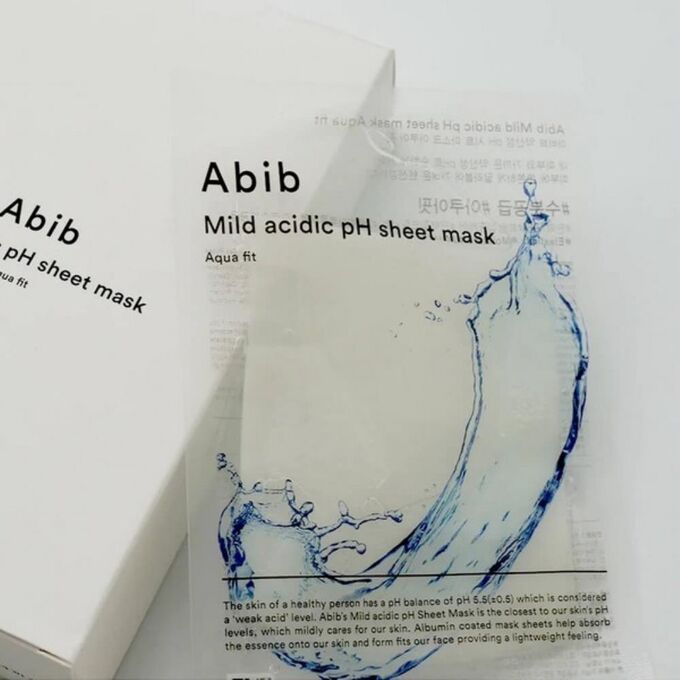 Abib Маска тканевая для лица увлажняющая слабокислотная с пробиотиками Mask Sheet Mild Acidic pH Aqua Fit, 30 мл