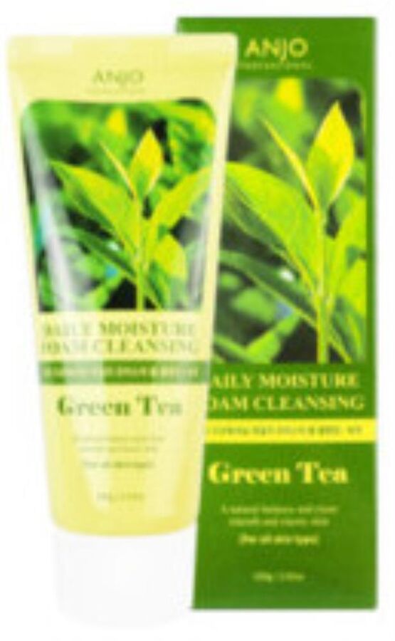 Anjo Professional Пенка для лица с экстрактом зеленого чая Foam Cleansing Daily Green Tea, 100 мл