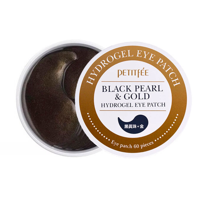 Petitfee Гидрогелевые патчи для век с чёрным жемчугом Black Pearl &amp; Gold Hydrogel Eye Patch