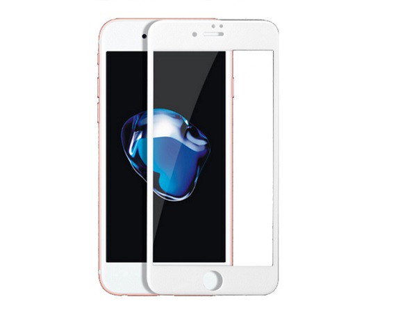 Защитное стекло iPhone 6/6S Plus 5D (тех упак) белое