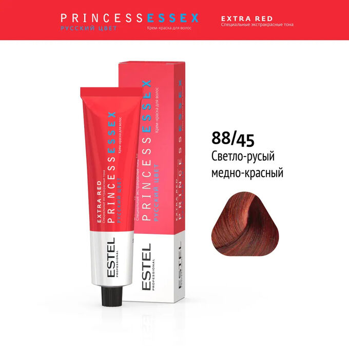 Краска для волос Эстель 88/45 Светло русый медно красный EXTRA RED Estel PRINCESS ESSEX 60 мл