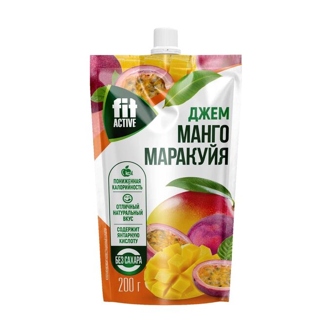 FitParad Джем мармеладный со стевией манго-маракуйя 200 гр