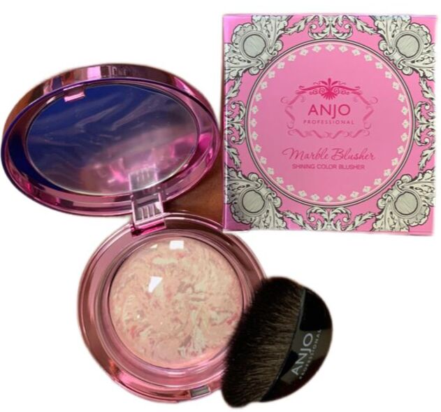 Anjo Professional Румяна мраморные (№02 Shining Pink, Сияющий розовый) Marble Blusher Color, 12 гр