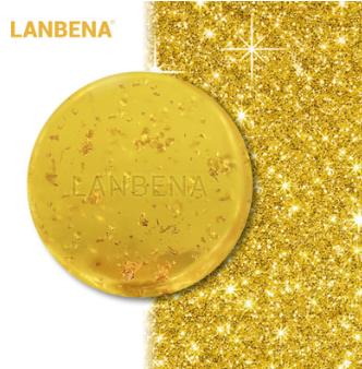 Косметическое мыло Lanbena 24K золота с ценными маслами