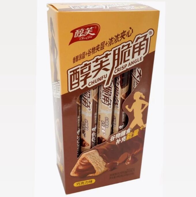 Китаечка Хрустящее злаковое фитнес печенье (вкус шоколад) 440 гр (20 шт.)  Китай
