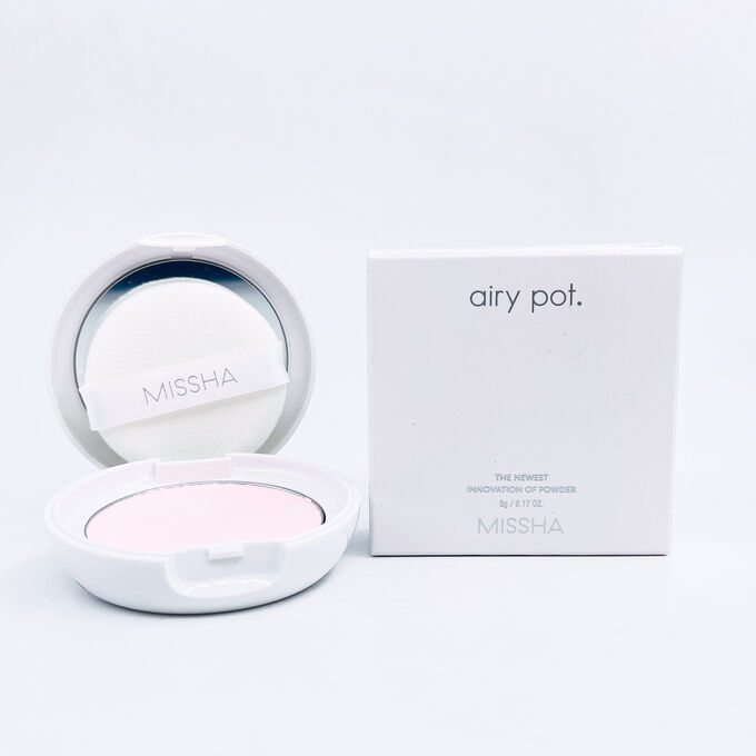 Компактная пудра с розовым оттенком для тусклой кожи, Missha Airy Pot Pressed Powder Pink 5 г.