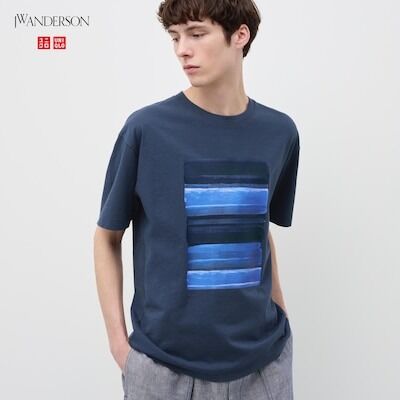 UNIQLO - хлопковая футболка с рисунком -  68 BLUE
