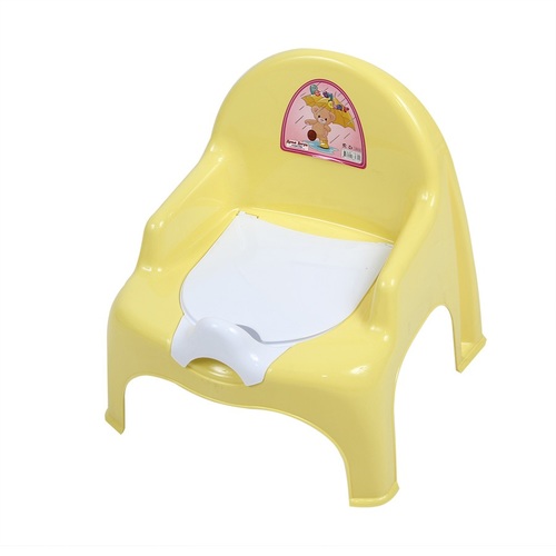 Детский горшок-кресло желт./ оранж. Dunya Plastik  30*29*34см