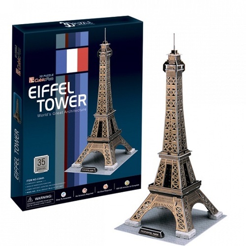 Игрушка 3D Пазл Эйфелева башня (Франция).22*30*2 см *