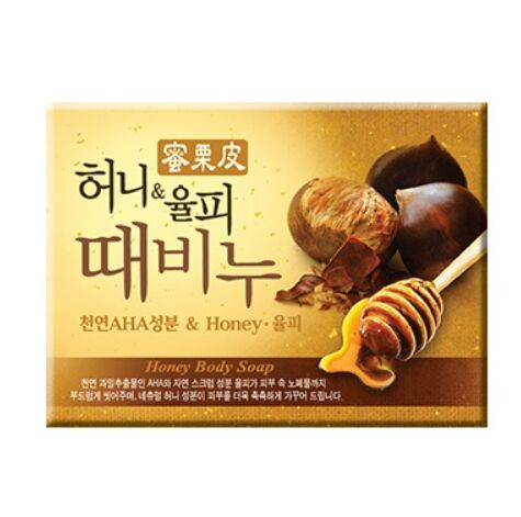 MUKUNGHWA Отшелушивающее и увлажняющее мыло для тела и лица с медом и скорлупой каштанов &quot;Honey Body Soap&quot; (кусок 90 г) 24