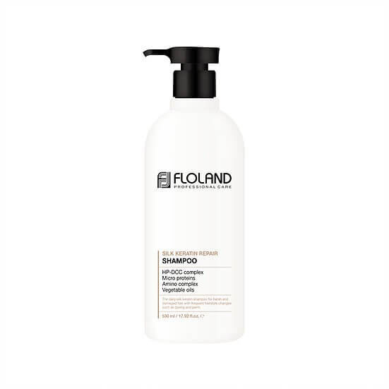 Floland Восстанавливающий шампунь с кератином Premium Silk Keratin Shampoo