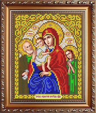 Рисунок на ткани СЛАВЯНОЧКА арт. ИС-5054 Пресвятая Богородица Трех Радостей 13х17,5 см