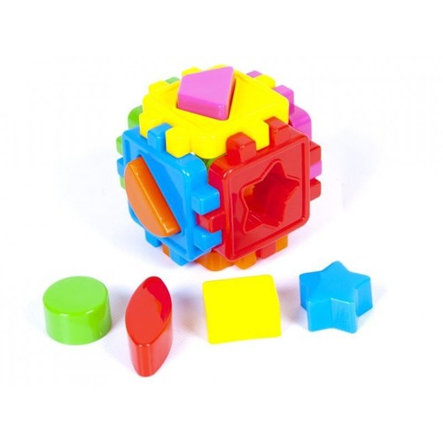 Фигура логика Кубик малый с фигурами, 9*9см.