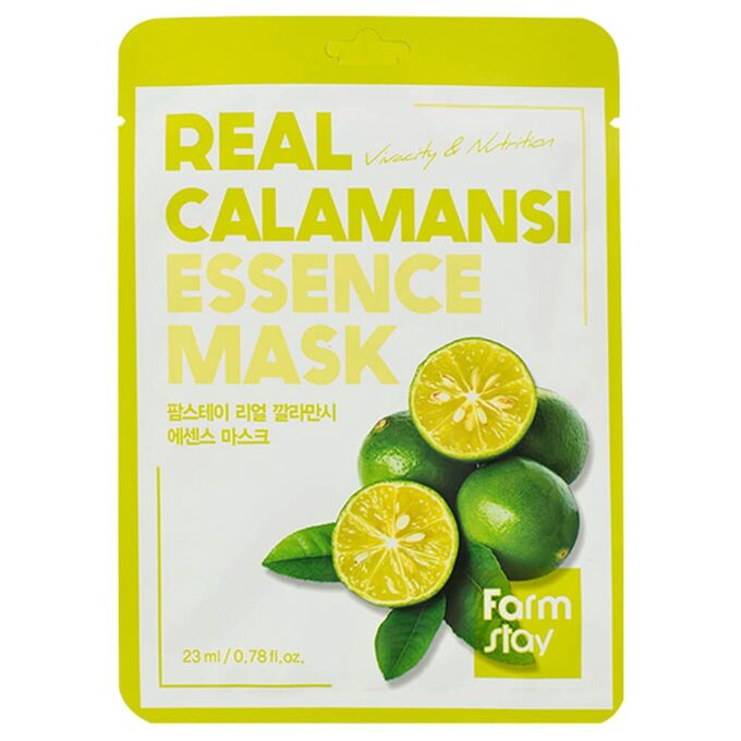 Farm Stay FarmStay Real Calamansi Essence Mask Тканевая маска  для лица с экстрактом каламанси