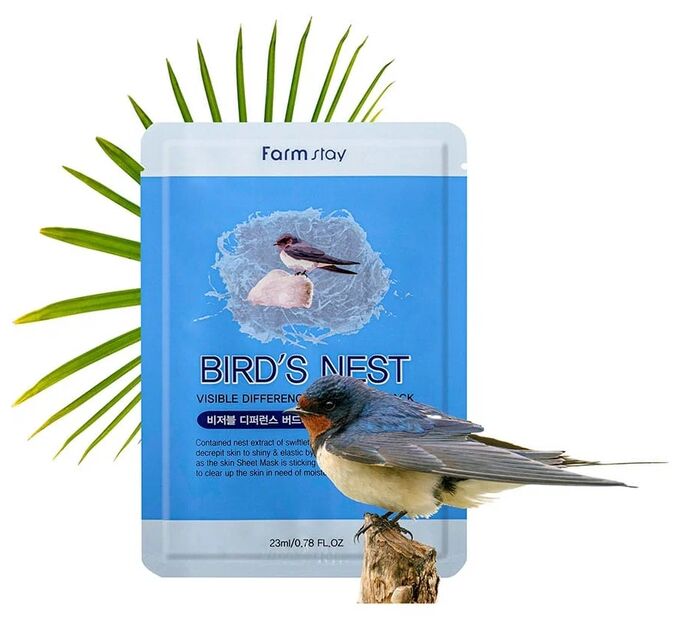 Farm Stay Visible Difference Bird&#039;s Nest Aqua Mask Pack Восстанавливающая маска для лица с экстрактом ласточкиного гнезда