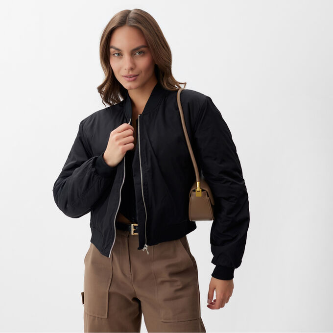 MIST Куртка (бомбер) женская MIT размер, черный