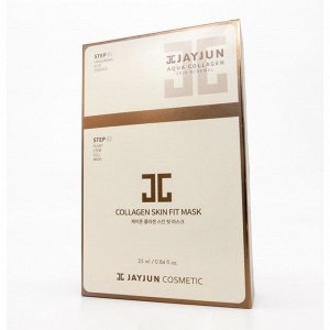 JayJun Collagen Skin Fit Mask - Двухступенчатая омолаживающая маска с коллагеном 25мл x 10шт.