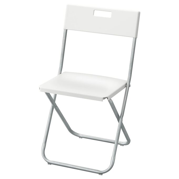 IKEA ГУНДЕ Стул складной, белый