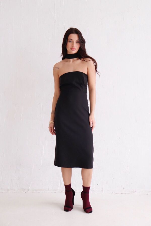 Martichelli Платье открытое чёрное
