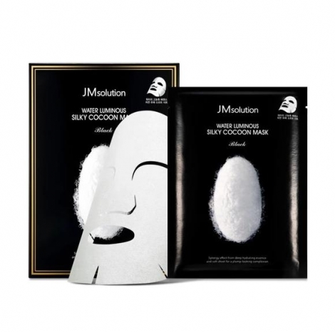 JMSolution Water Luminous Silky Cocoon Mask Black Маска для упругости кожи с протеинами шелка 30 мл