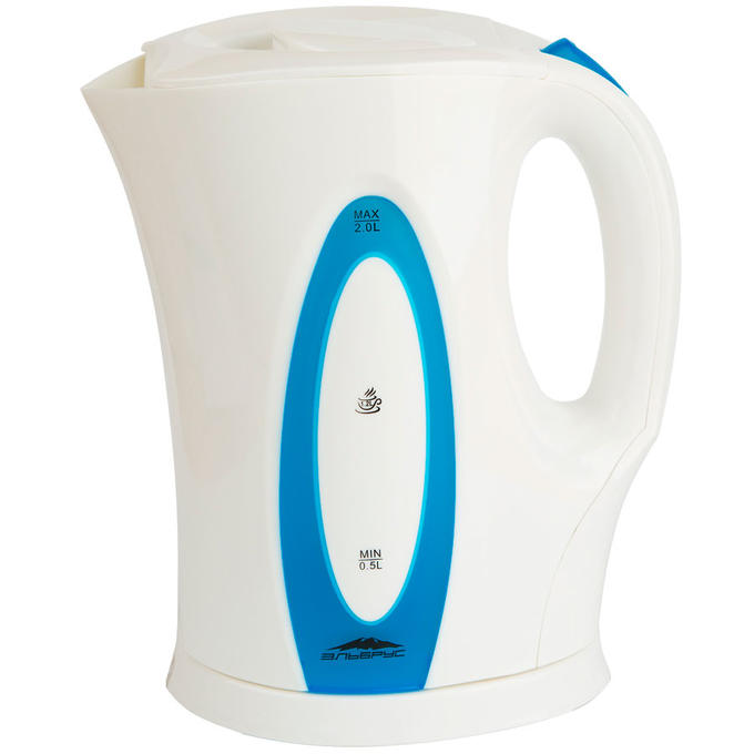 Чайник электрический 2л Эльбрус-4 белый с синим (Р)