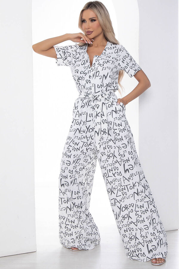 LT Collection Комбинезон Леон белый К10074