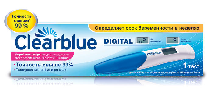 Тест на беременность clearblue инструкция фото Тест Д/Определения Беременности Клиаблу Цифровой С Индикатором Срока. Женские ги