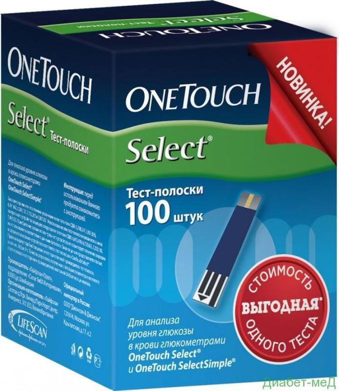 Тест-Полоски One Touch Select №100